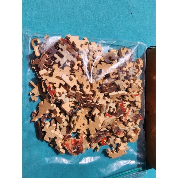 Antique 19th century victorian downtown Wood wooden jigsaw puzzle 1800s RARE - Picture 4 of 8